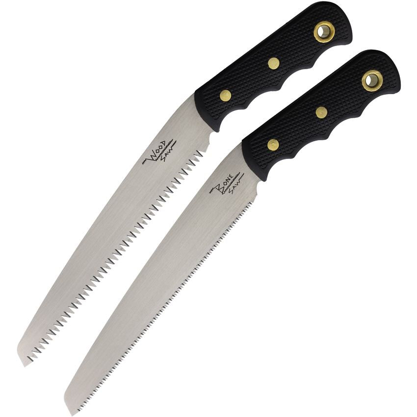 Knives Of Alaska 00112FG Saw Combo Set Black Handles