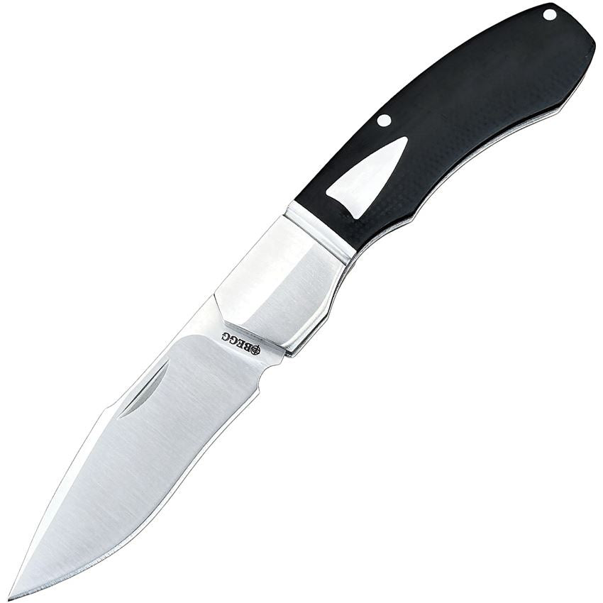 Begg 038 Recurve Slip Joint Knife Black G10 Handles