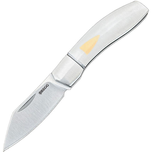 Begg 046 Sheepfoot Mini Slip Joint Knife Stainless Handles