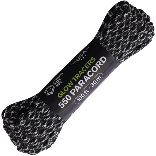 Atwood Rope 1338H 550 Paracord Black/Glow