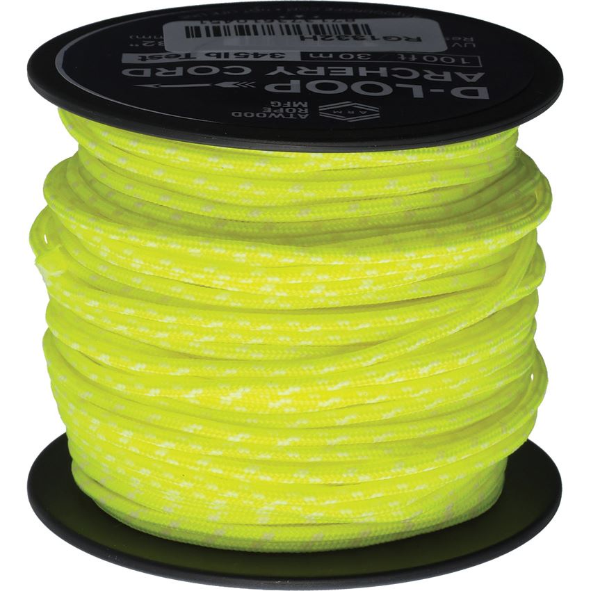 Atwood Rope 1332H D-Loop Cord Neon Yellow Glow