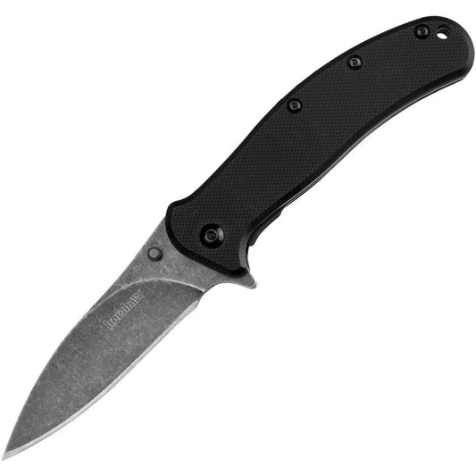 Kershaw 1730BWH3X Zing Black Assist Open Linerlock Knife Black Handles