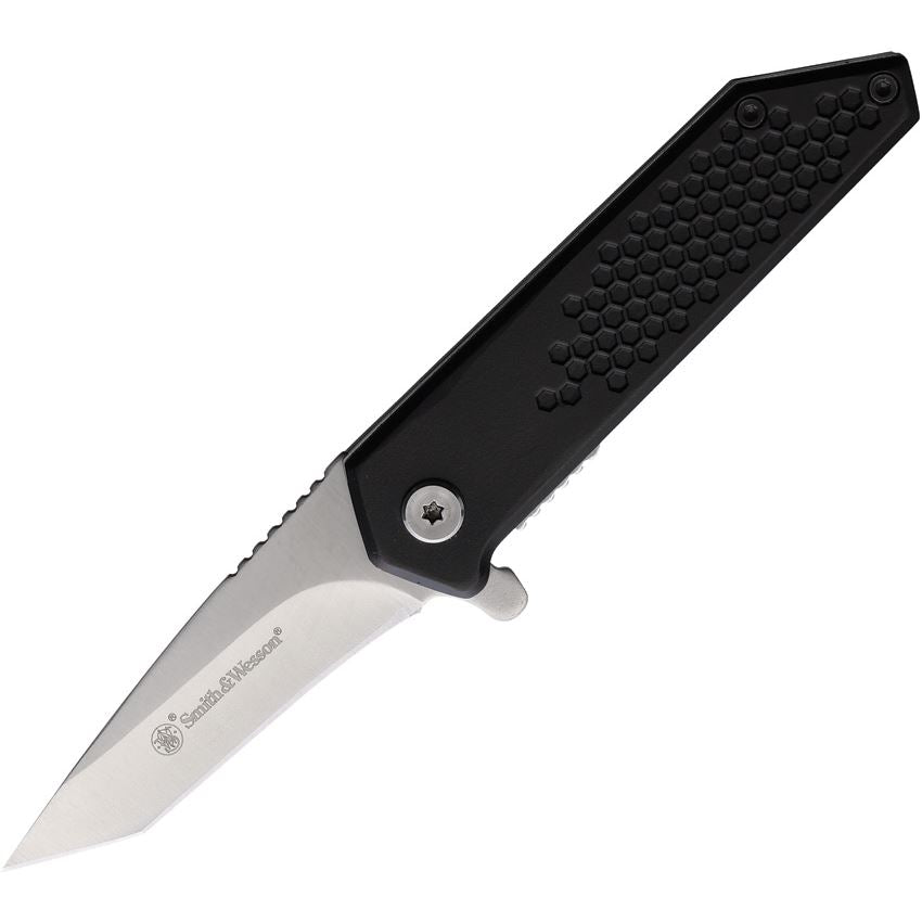 Smith & Wesson 1208416 Extreme Ops Assist Open Tanto Linerlock Knife Black Handles