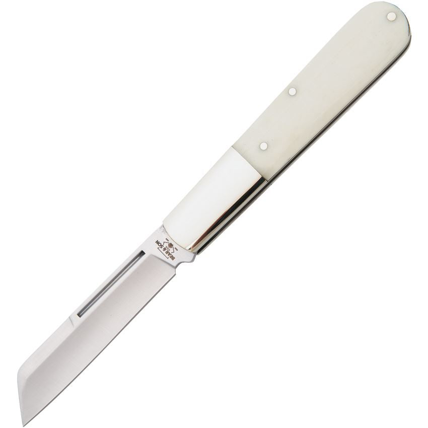 Bear & Son WSB180 Large Sheepsfoot Barlow Knife White Bone Handles