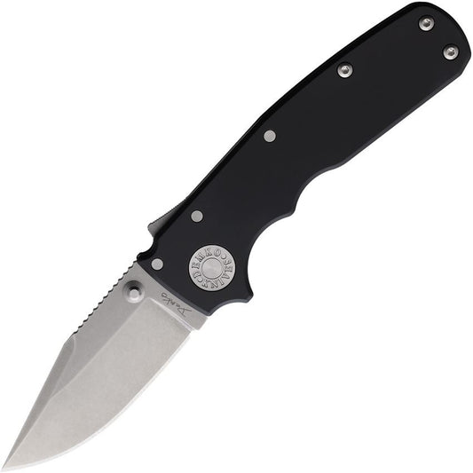 Demko 09698 AD 20.5 Stonewash Shark-Lock Knife 20V Black Handles