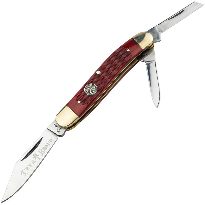 Boker 110847 Whittler Knife Red Bone Jigged Bone Handles