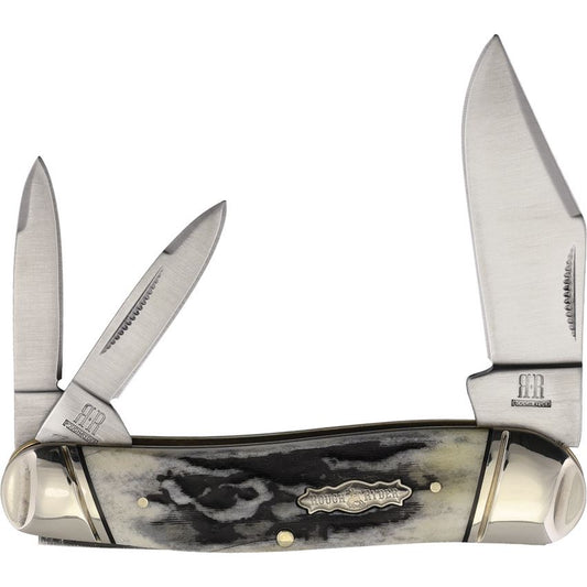 Rough Rider 2575 Whittler Knife Black Stag Handles