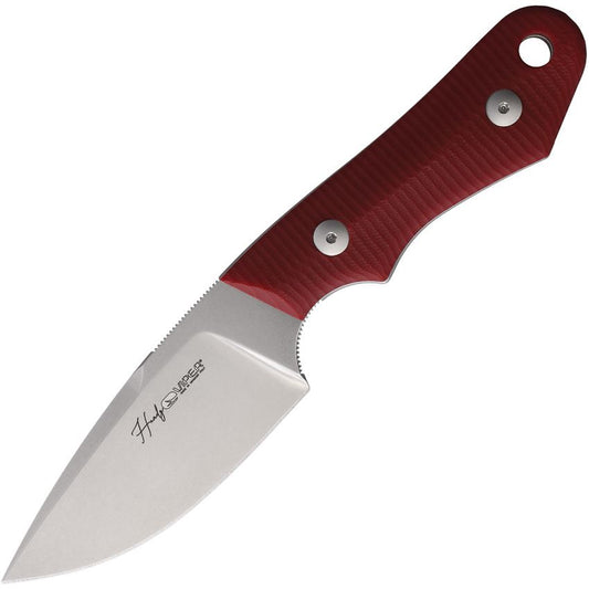 Viper 4040GR Handy Fixed Blade Knife Red G10 Handles