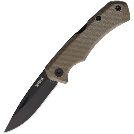 Spika CHFL010 Small Challenger Lockback Knife Green Handles