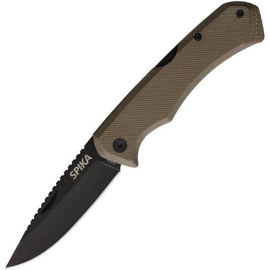 Spika CHFL020 Large Challenger Lockback Knife Green Handles