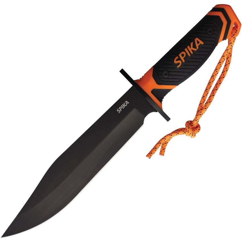 Spika CMBW01B Command Bowie Fixed Blade Knife Black Handles