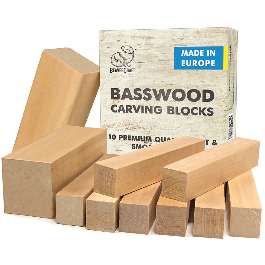 Beavercraft BW10 Basswood Carving Block Set