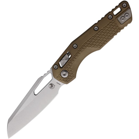 Microtech 210T10PMDE MSI Stonewash Ram-Lock Knife Tri Grip Dark Earth Handles