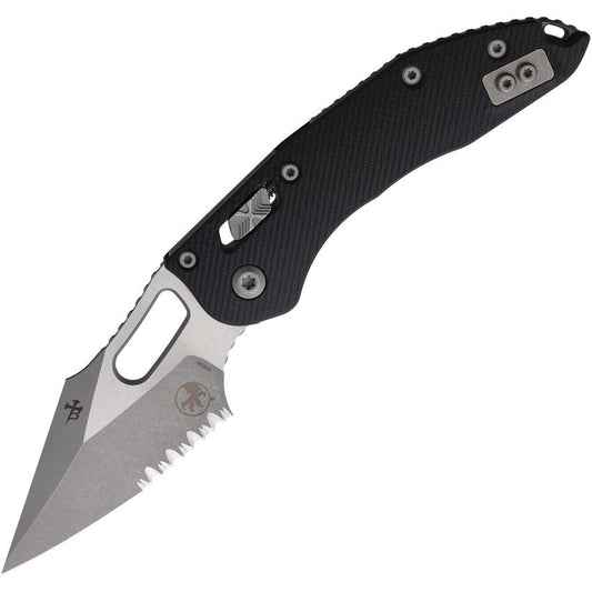 Microtech 15998 Stitch Part Serrated Apocalyptic Single Edge Ram-Lok Knife Knife Tan Handles