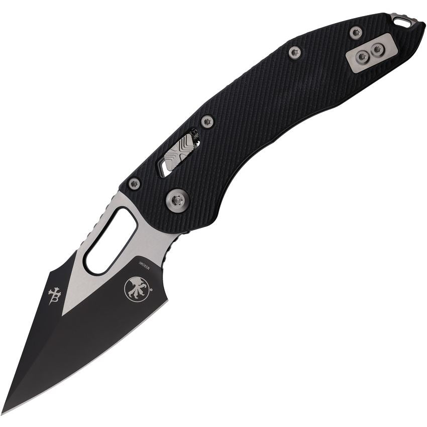 Microtech 16250 Stitch Two-Tone Single Edge Ram-Lok Knife Knife Black Handles