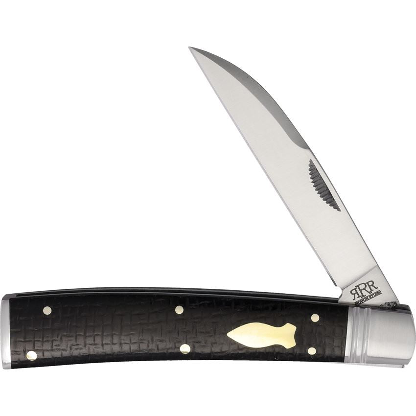 Rough Rider 045 Whiskey Bent Satin D2 Folder Knife Brown Handles