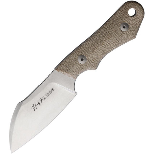 Viper 4050CN Handy 2 Sheepsfoot Fixed Blade Knife Naural Micarta Handles