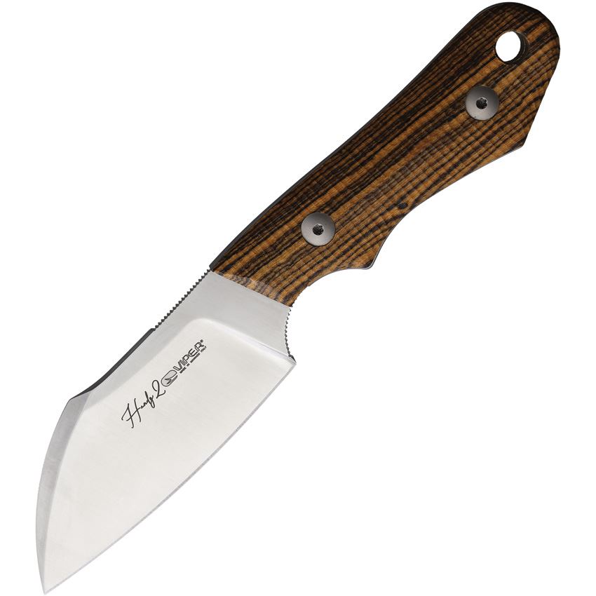 Viper 4048BC Handy 2 Sheepsfoot Fixed Blade Knife Bocote Wood Handles