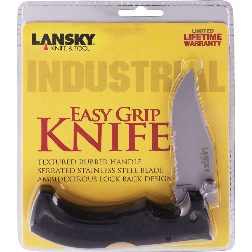 Lansky 030X Easy Grip 2nd Lockback Knife Black Handles