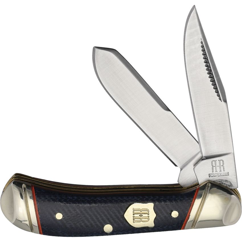 Rough Rider 2660 Tiny Trapper Knife Denim Micarta Handles