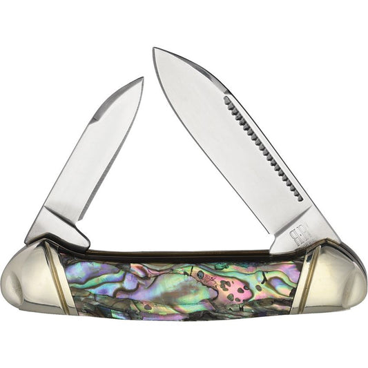 Rough Rider 2663 Mini Canoe Knife Abalone Handles