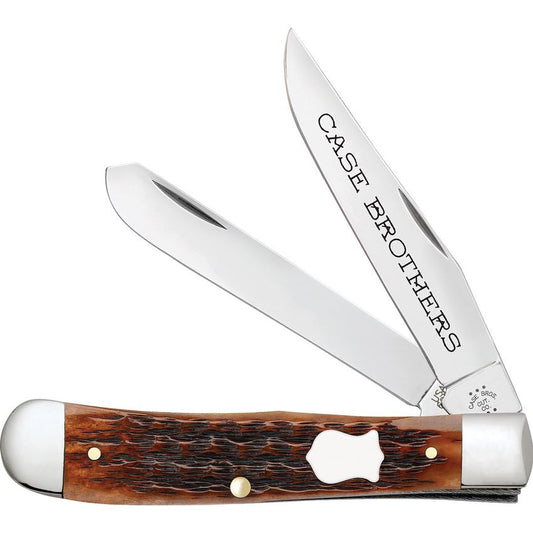 Case XX 79410 Case Bothers Trapper Knife Brown Bone Handles