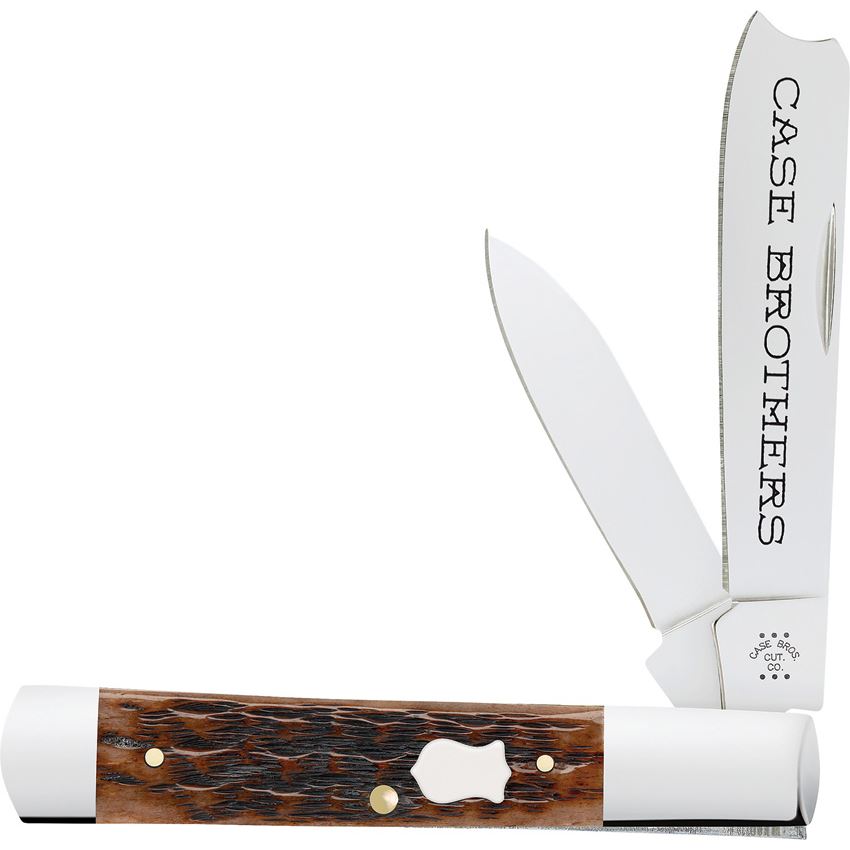 Case XX 79417 Case Brothers Razor Knife Brown Bone Handles