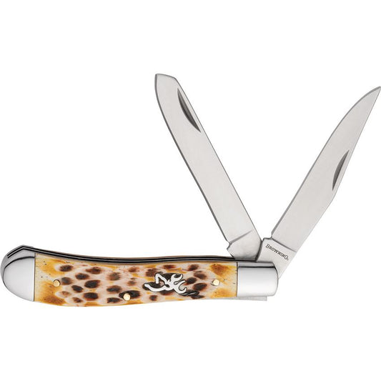 Browning 0551B Trapper Knife Natural Jigged Bone Handles