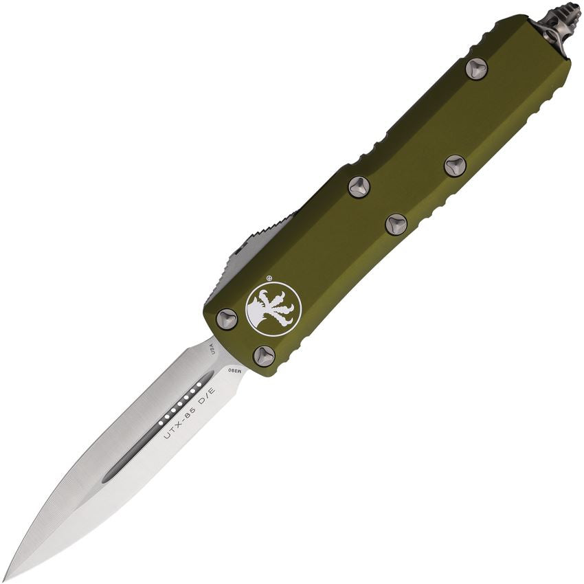 Microtech 2324OD Auto UTX-85 Double Edge Dagger OTF Knife OD Green Handles