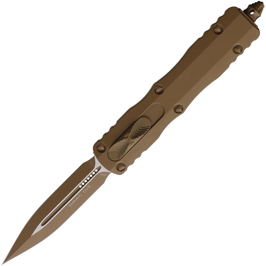 Microtech 2251CTA Auto Dirac Tan Double Edge Dagger OTF Knife Tan Handles