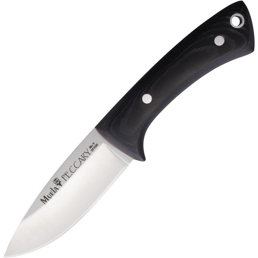 Muela 98286 Peccary Fixed Blade Knife Black Handles