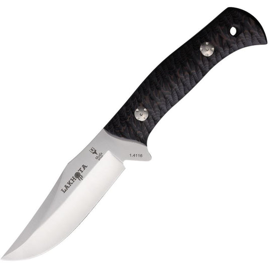 Muela 98326 Lakhota Fixed Blade Knife Black/Brown Micarta Handles