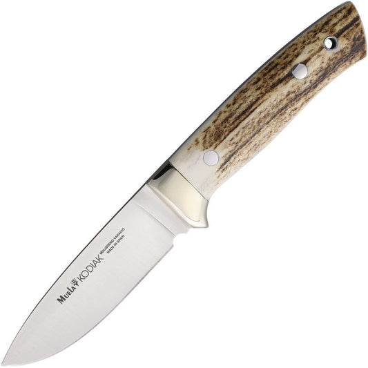 Muela 93742 Kodiak Drop Point Fixed Blade Knife Stag Bone Handles