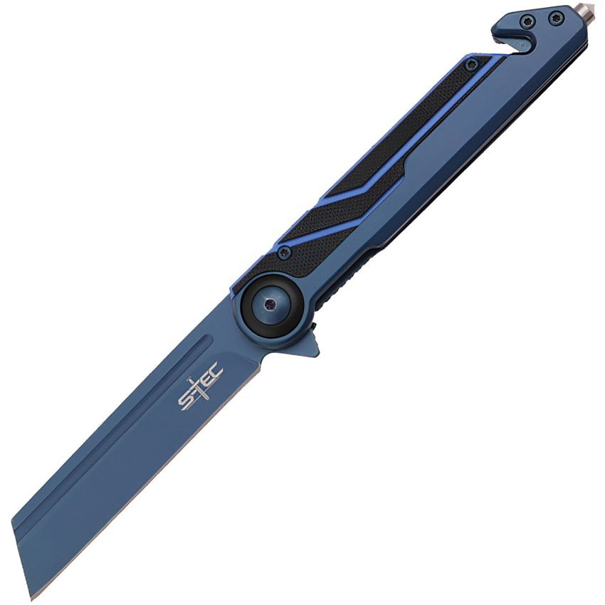 S-TEC 271288BL Assist Open Framelock Knife Blue Handles