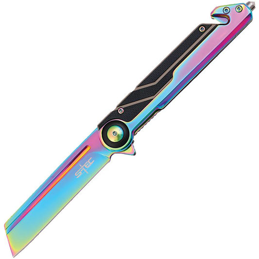 S-TEC 271288COL Assist Open Framelock Knife Spectrum Handles