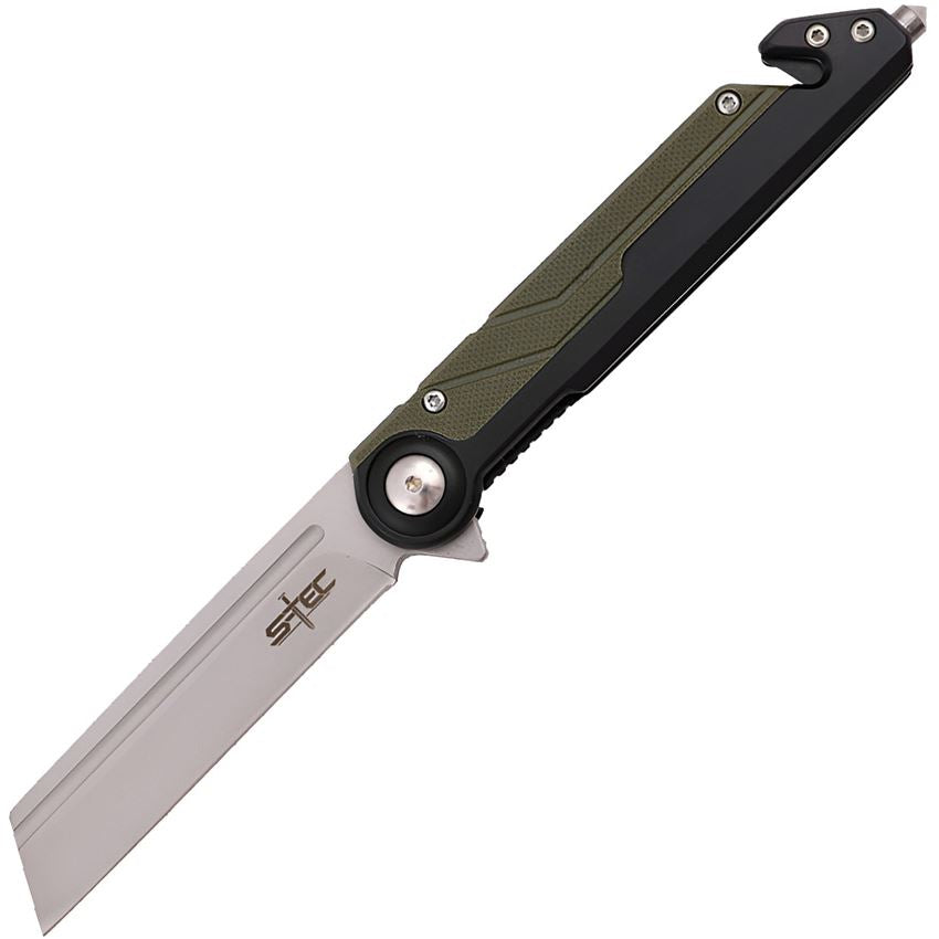 S-TEC 271288GN Assist Open Bead Blast Framelock Knife Green Handles