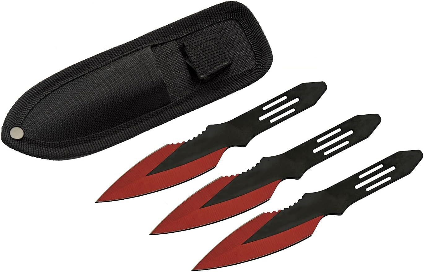 5.5" Mini 3 Piece Throwing Knife Set with Nylon Sheath