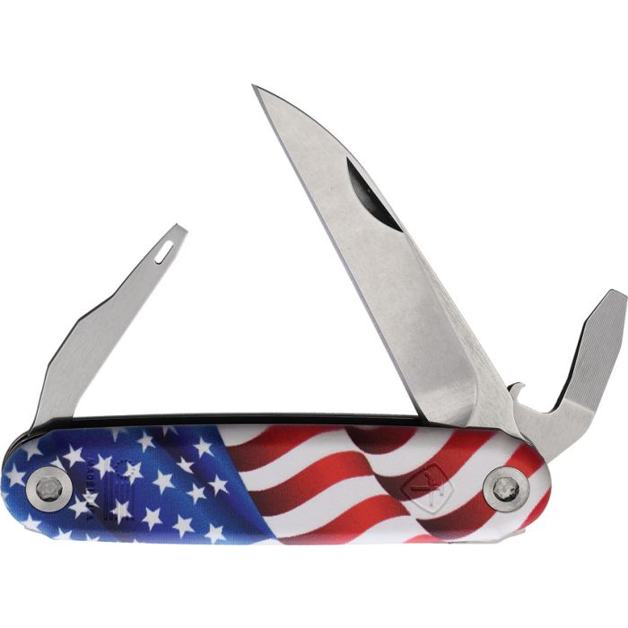 American Service Knife Alchesay Folder Whar Flag