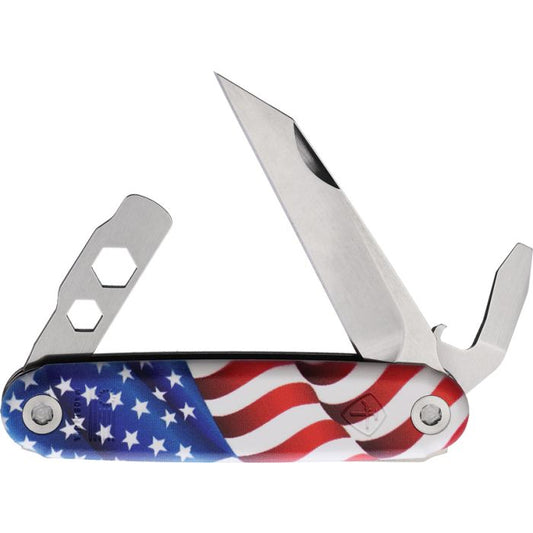 American Service Knife The Iron Sides Folder Seax Flg