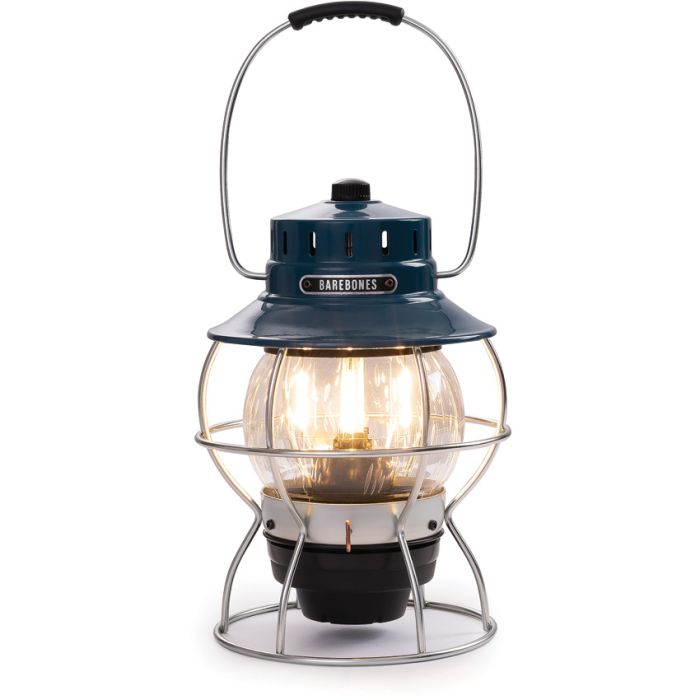 Barebones Living Railroad Lantern Ocean Blue