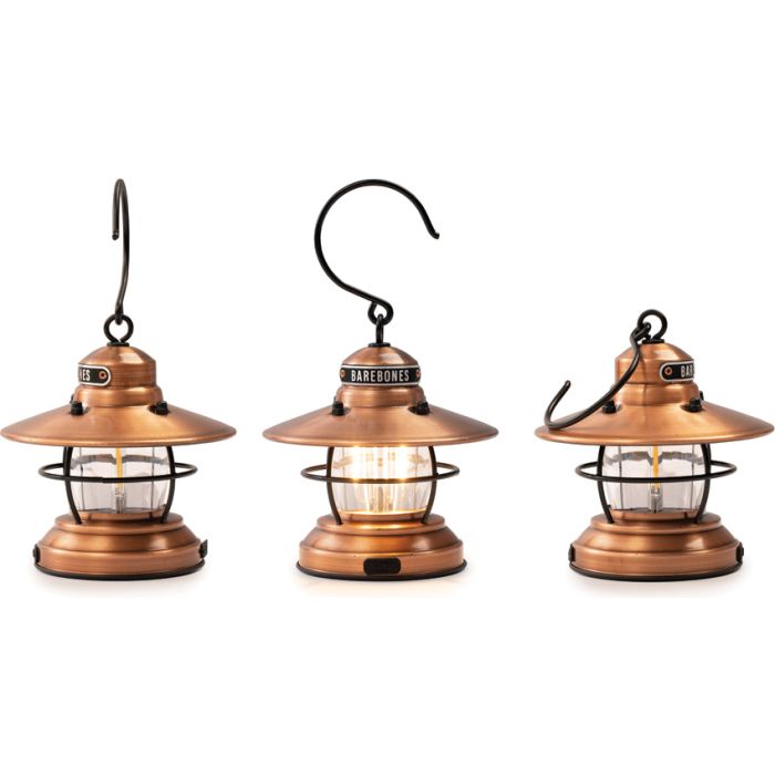 Barebones Living Edison Mini Lantern Copper 3pk