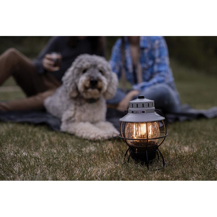 Barebones Living Railroad Lantern Slate Gray