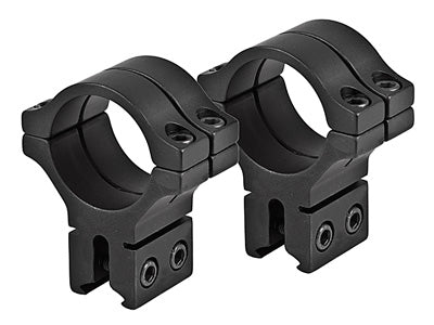 BKL 30mm Rings, 3/8&quot; or 11mm Dovetail, Double Strap, Matte Black