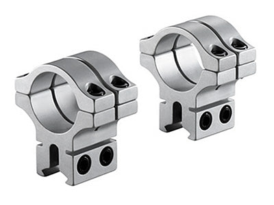 BKL 30mm Rings, 3/8&quot; or 11mm Dovetail, Double Strap, Silver