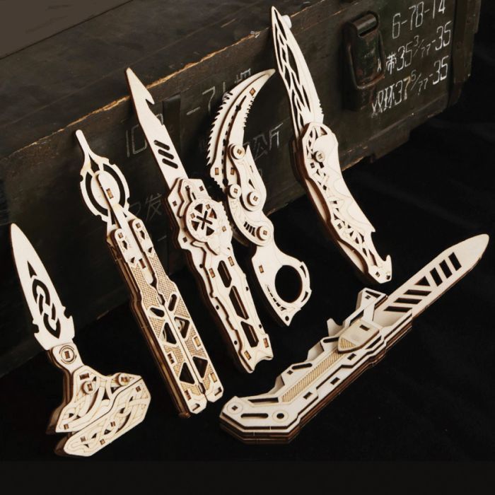 Caliber Gourmet Wood Knife Puzzle Set