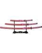 China Made Pink Dragon Katana Set 3pc