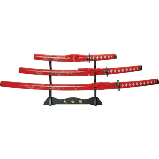 Rite Edge 3pc Dragon Sword Set Red