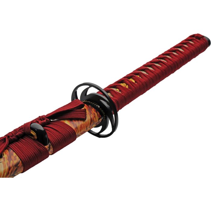 China Made Flaming Skull Katana