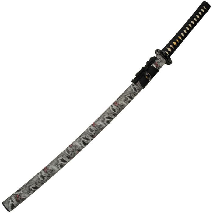 China Made Snarling Wolf Katana