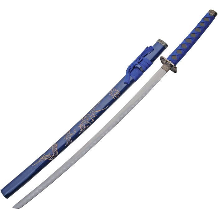 China Made Dragon Katana Blue